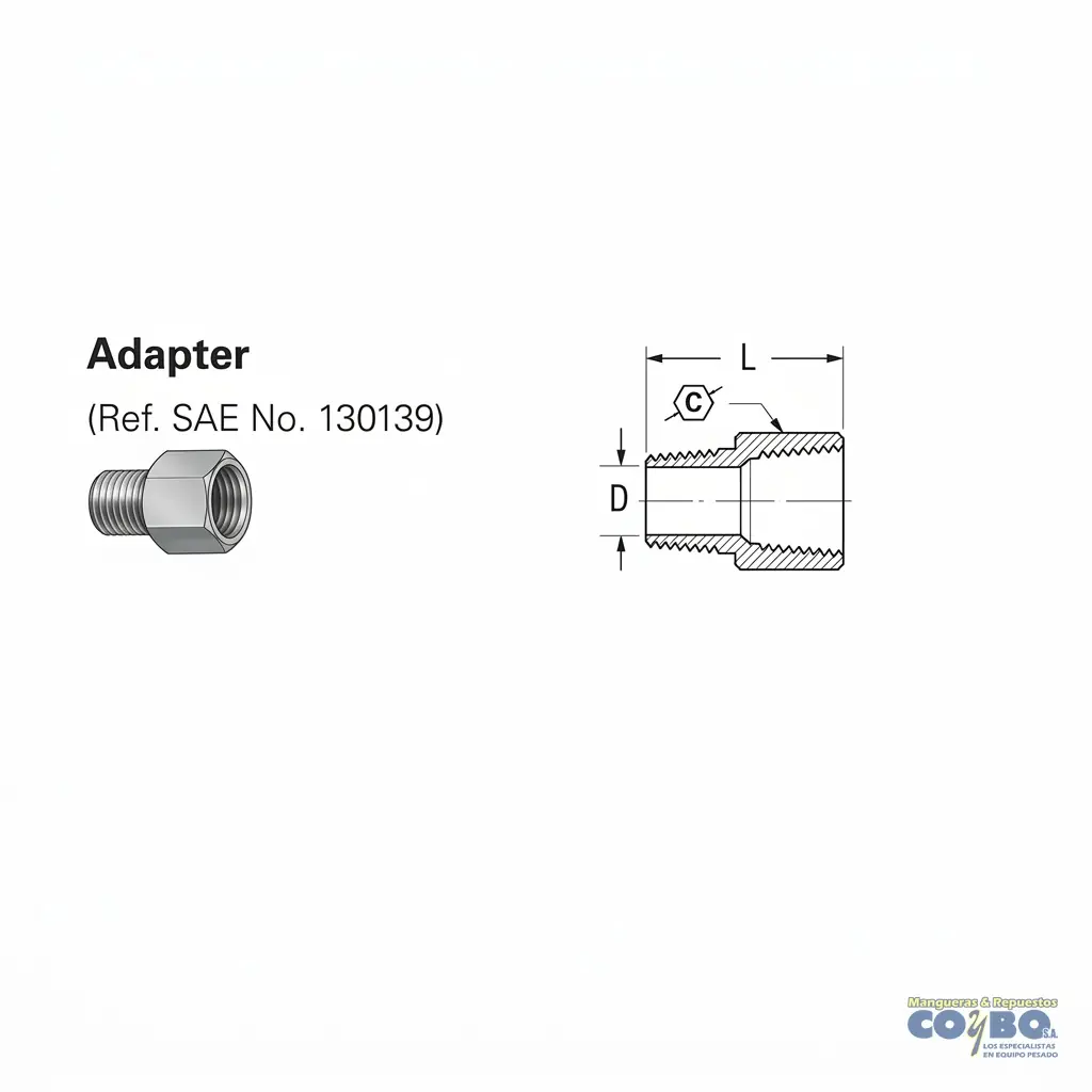 REDUCTOR H NPT 3/8 A M NPT 1/4 120B - Miniatura 2
