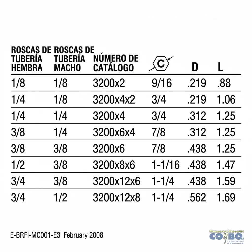 REDUCTOR H NPT 3/8 A M NPT 1/4 120B - Miniatura 3
