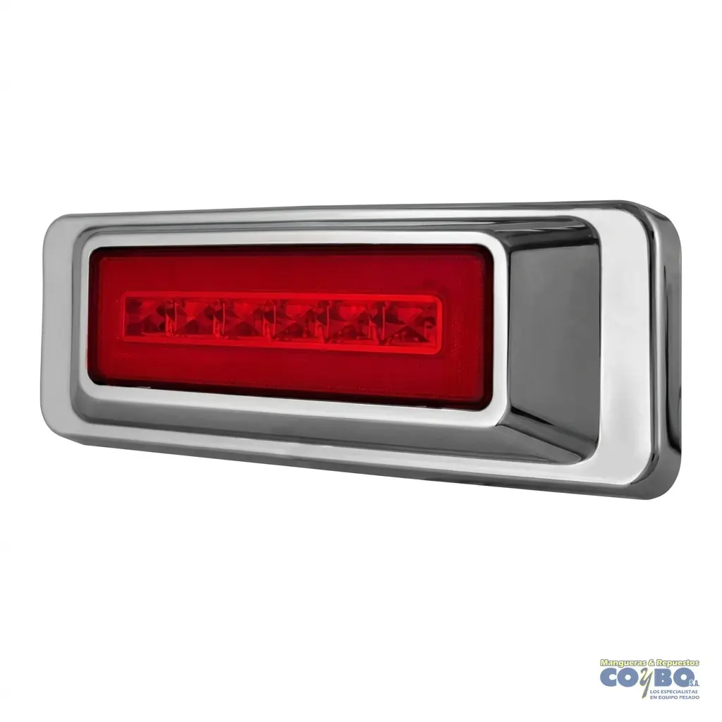 FAROL LATERAL ROJO C/BISEL 24 LED 12V - Imagen 1