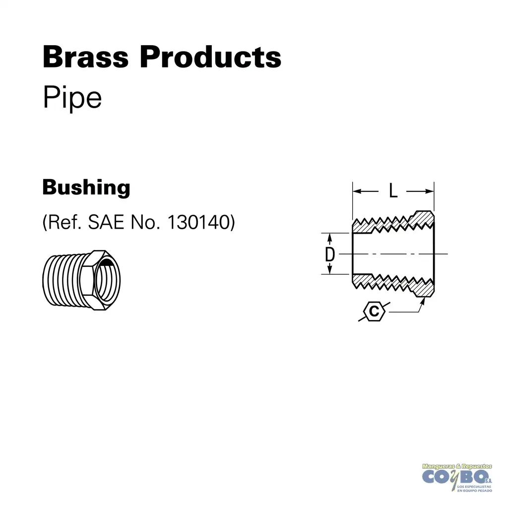 BUCHING REDUC M NPT 3/8 A H 1/8 110B - Miniatura 2