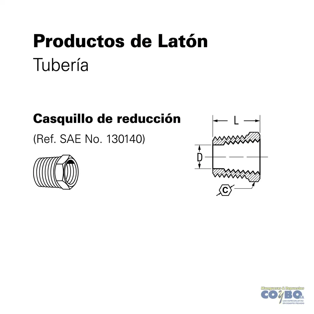 BUCHING REDUC M NPT 1/2 A H 3/8 110B - Miniatura 2