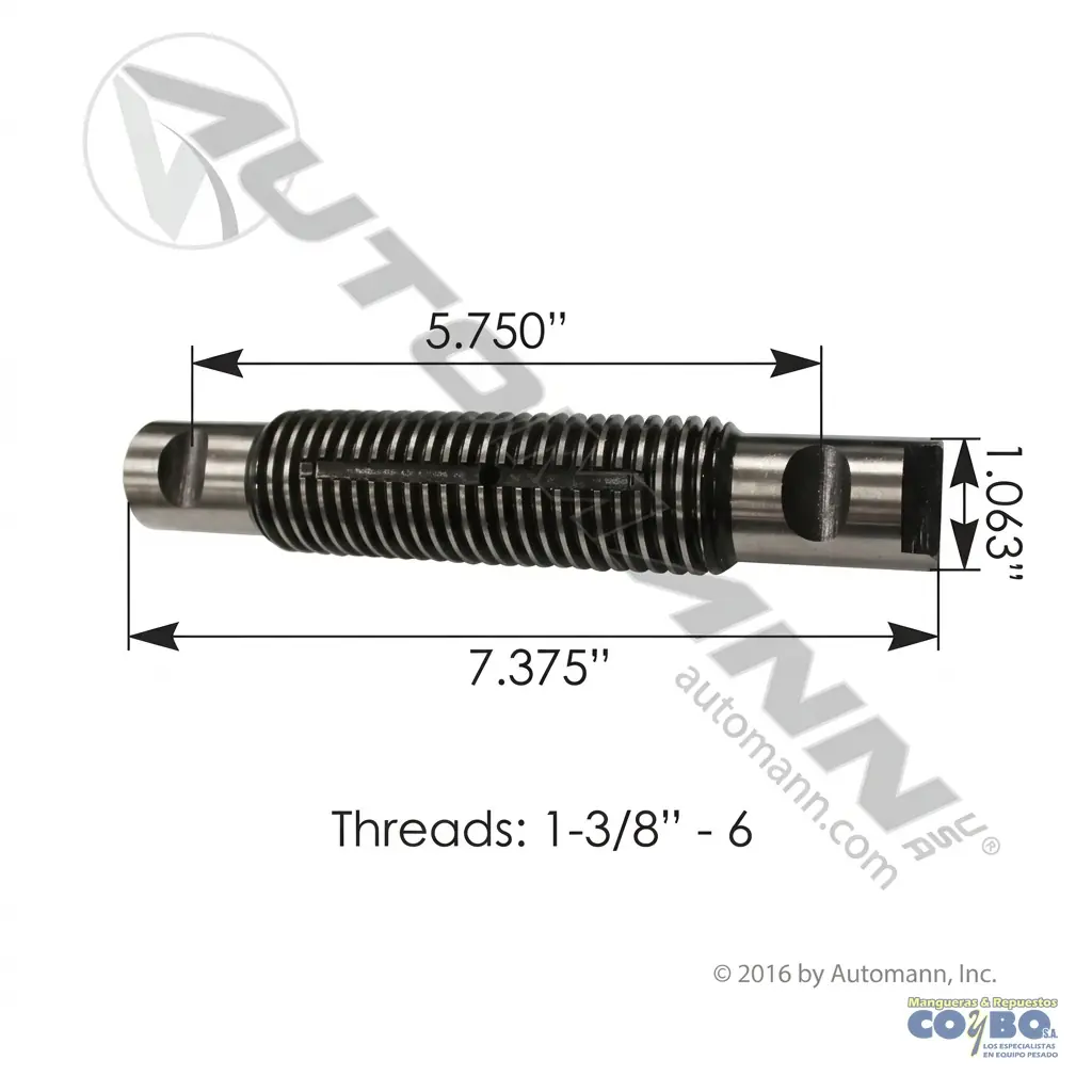 PIN RESORTE ROSCA 1 1/16 X 7 3/8 KW IHC - Imagen 1