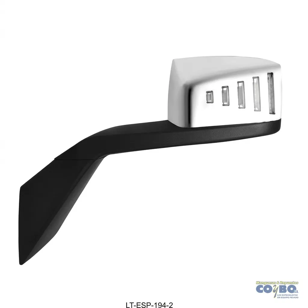 ESPEJO CROM. LH VOLVO VNM,VNL,VNX C/LUZ - Imagen 1
