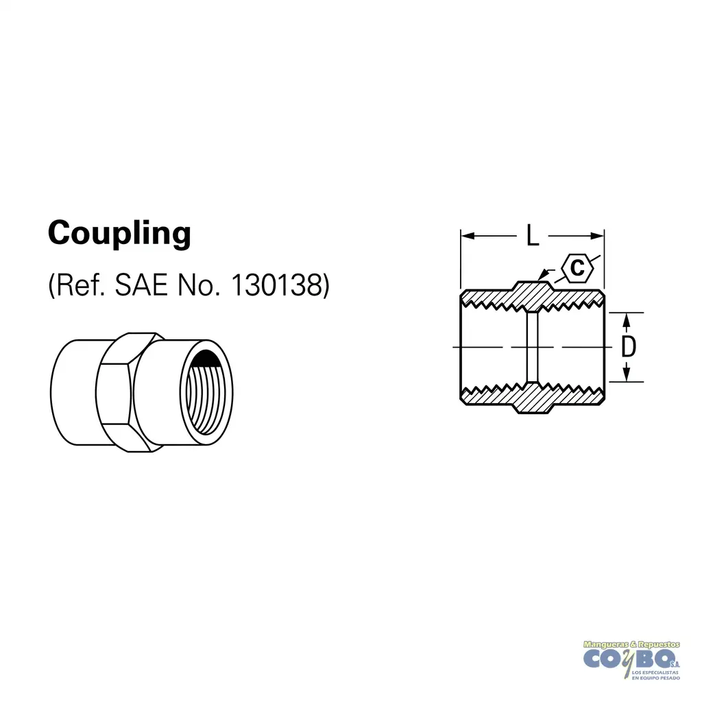 UNION H NPT 1/8 BRONCE 103B - Miniatura 2