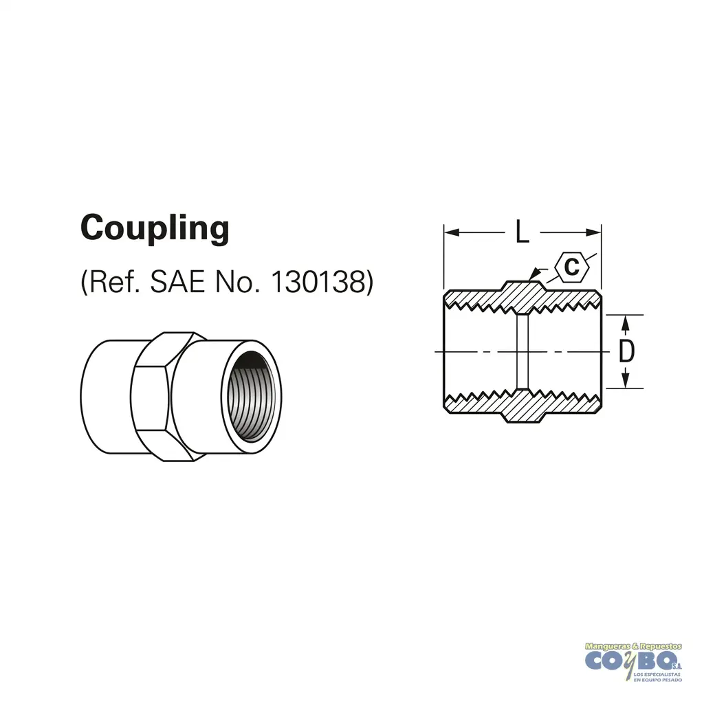 REDUCCION 1/4 H 1/8 H NPT BRONCE 119B - Miniatura 2