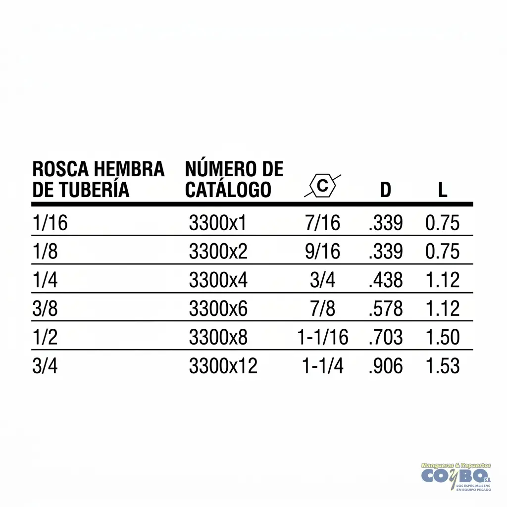 UNION H NPT 3/8 BRONCE 103B - Miniatura 3