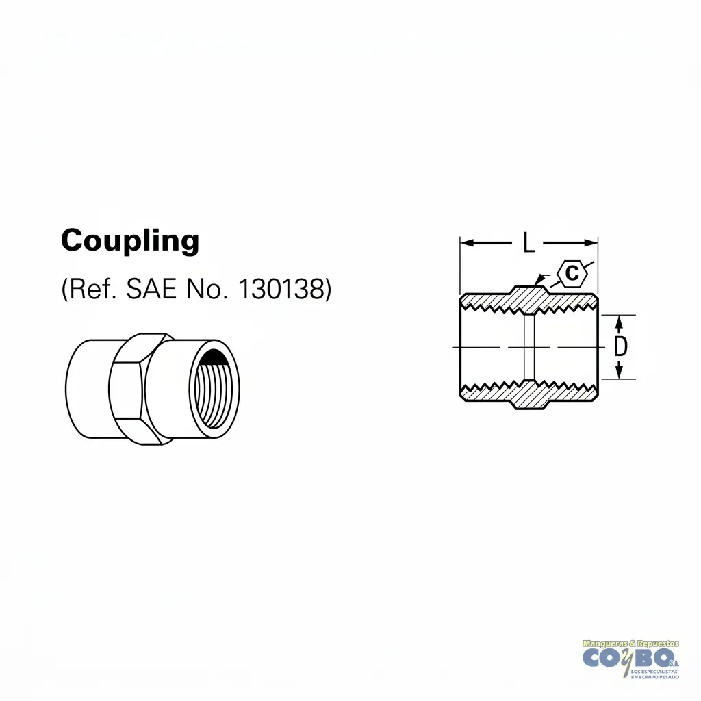 REDUCCION 3/8 H 1/4 H NPT BRONCE 119B - Miniatura 2