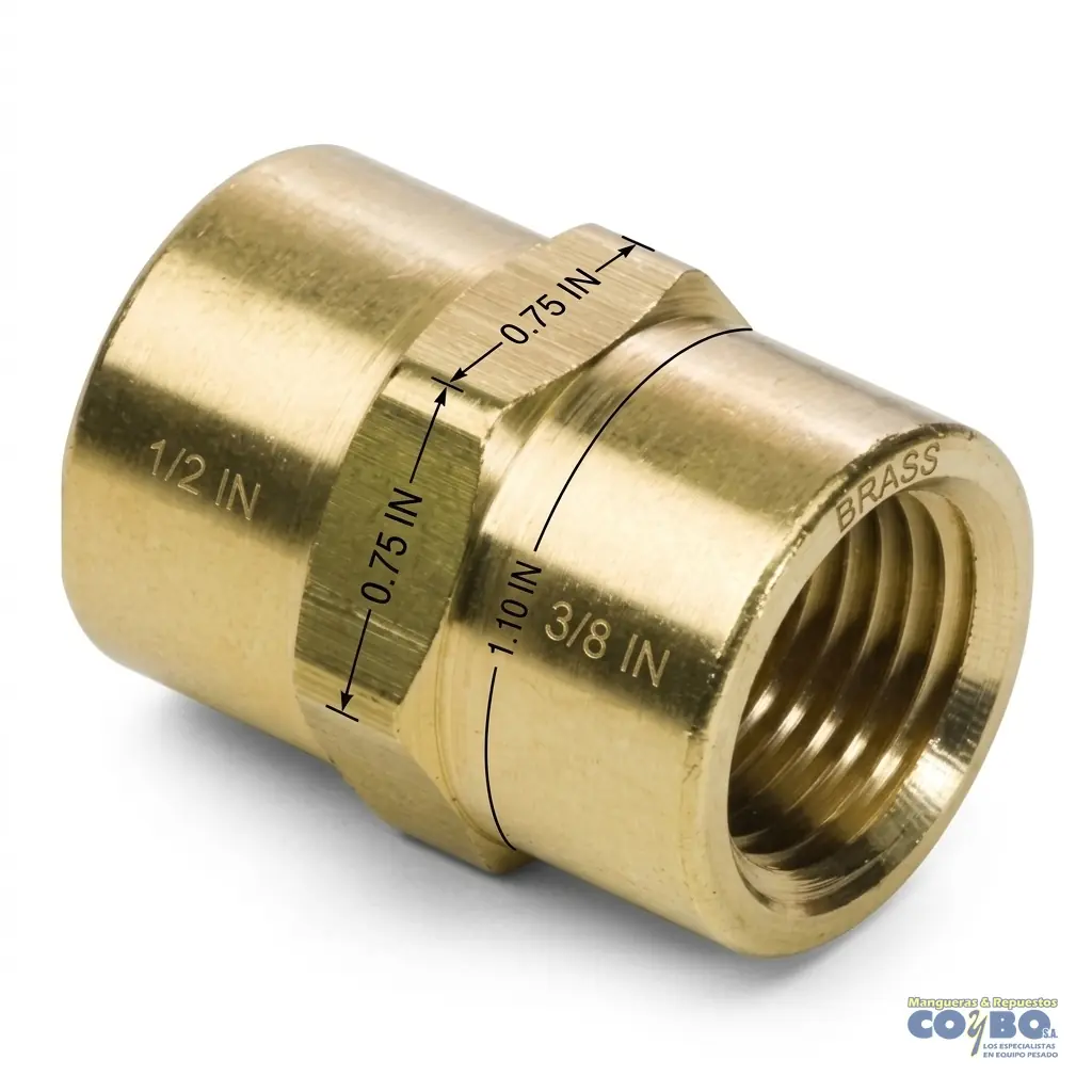 UNION H NPT 1/2 BRONCE 103B - Imagen 1