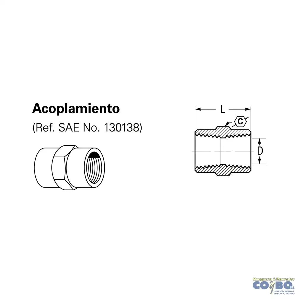 UNION H NPT 1/2 BRONCE 103B - Miniatura 2