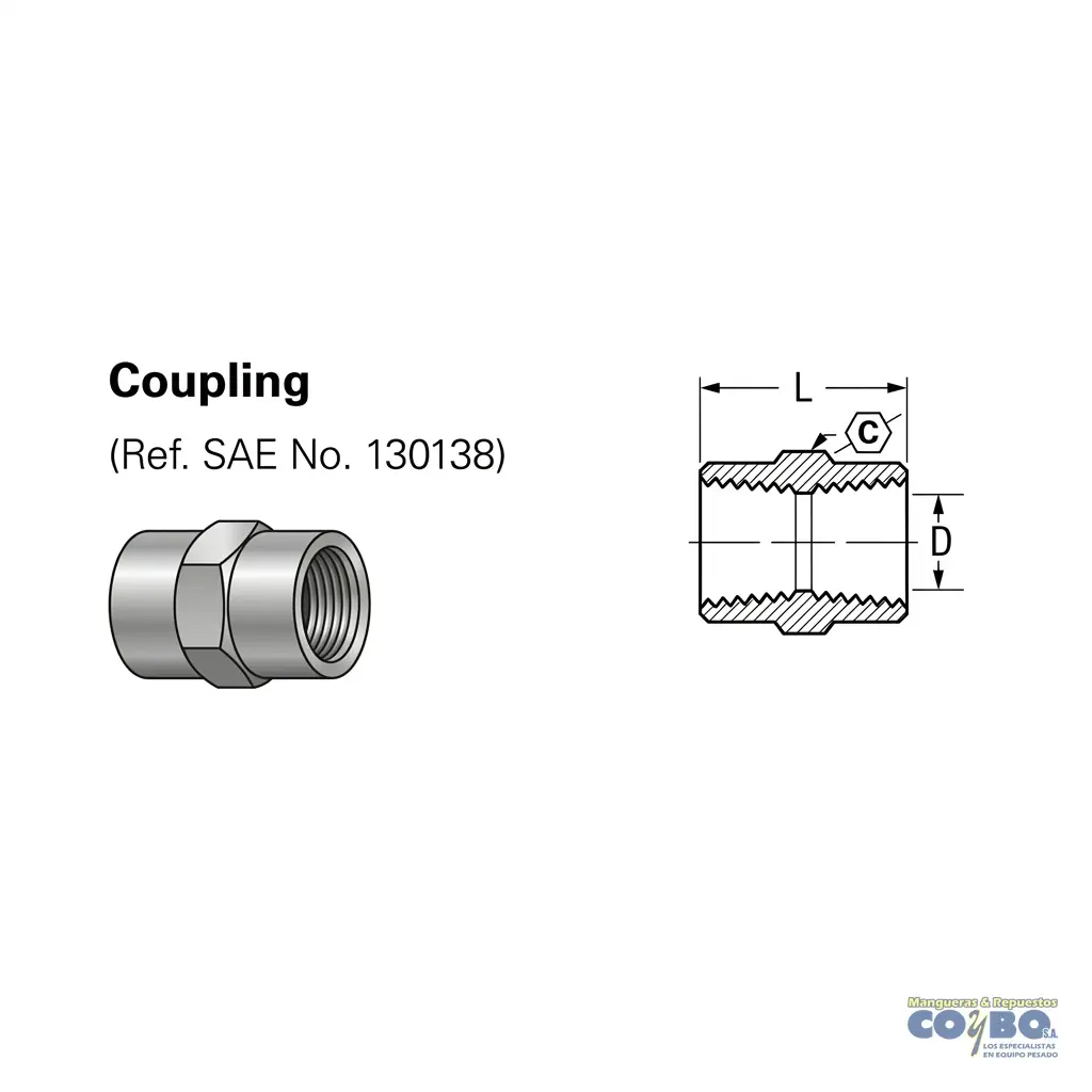 REDUCCION 1/2 H 3/8 H NPT BRONCE 119B - Miniatura 2