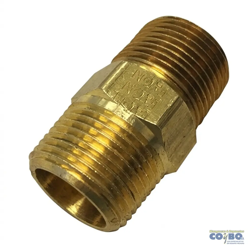 NIPLE CORTO HEXAGONAL NPT 1/8 - Imagen 1