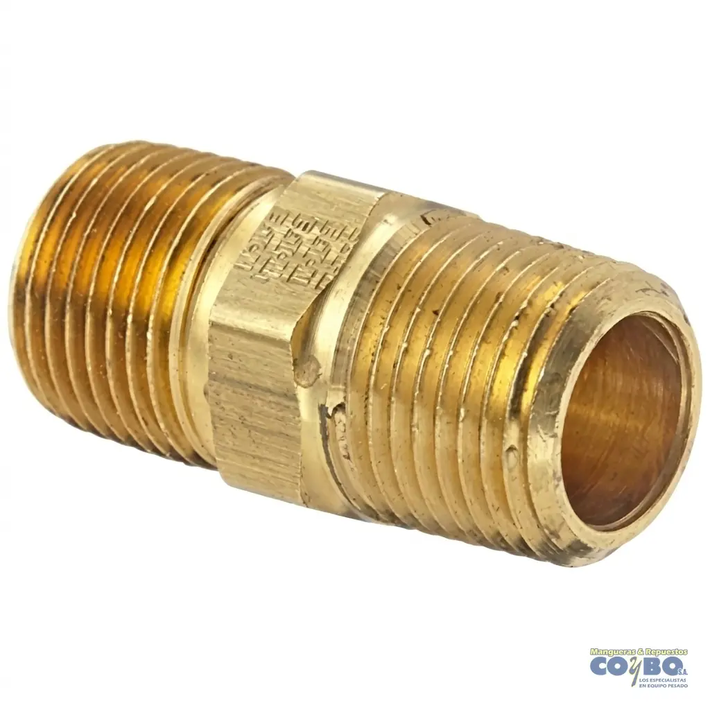 NIPLE CORTO HEXAGONAL NPT 1/2 122B - Imagen 1