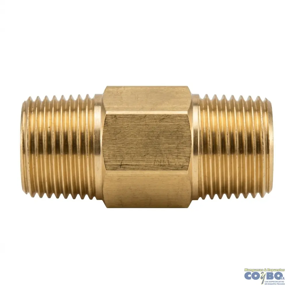 NIPLE LISO NPT 1/4 X 2 BRONCE 113B - Imagen 1