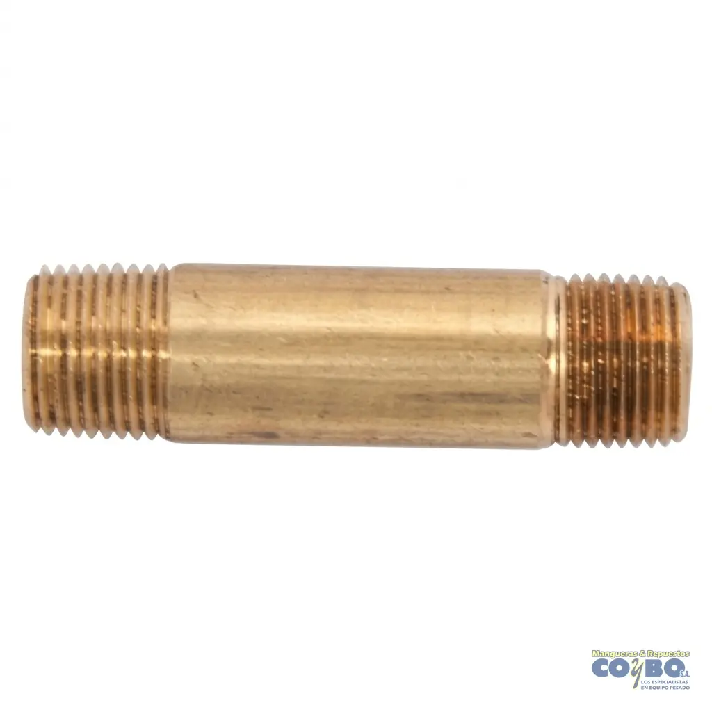 NIPLE LISO NPT 1/8 X 2-1/2" BRONCE - Miniatura 4