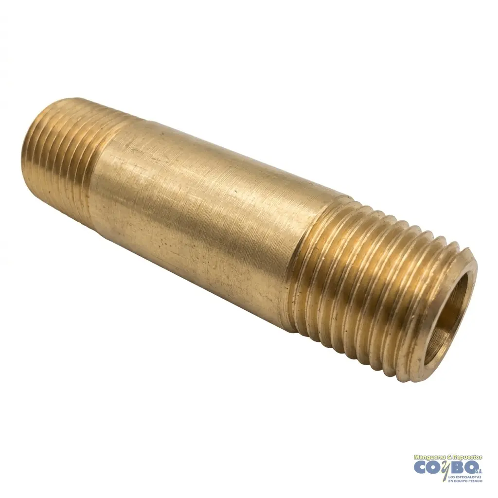 NIPLE LISO NPT 1/4 X 2-1/2" BRONCE - Imagen 1