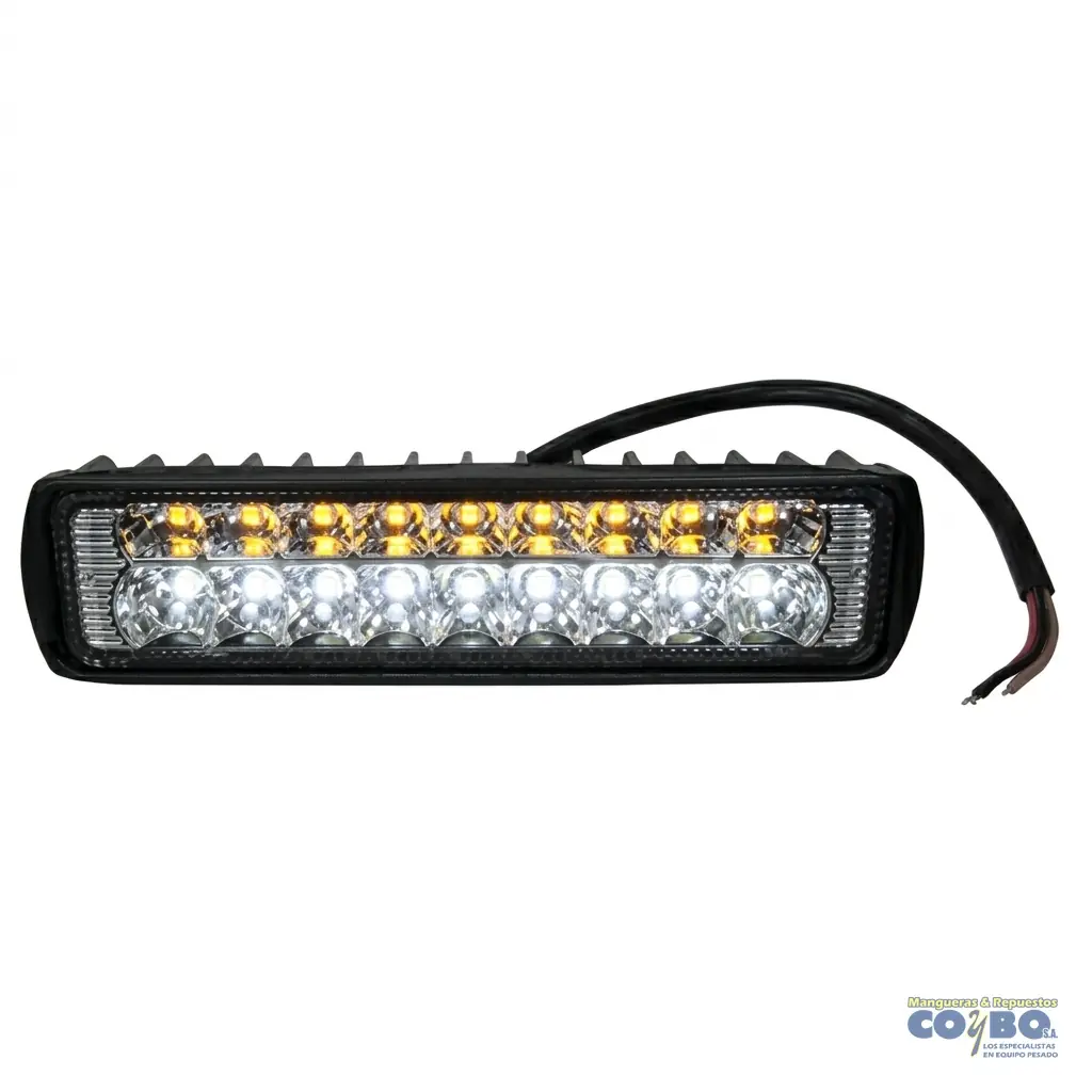 LAMP.RECT.9 LED AMBAR BLANC MV UNIDAD - Imagen 1