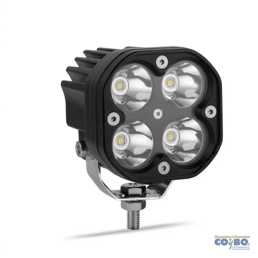 HALOGENO CUADRADO BLANCO 4 LED MV UNIDAD - Imagen 1