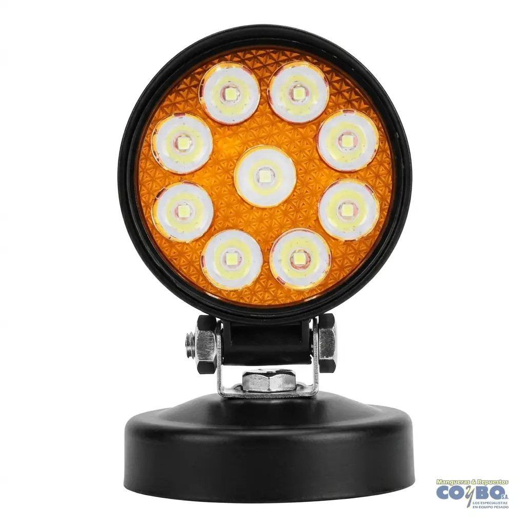 LAMP.REDOND.3" 9 LED AMBAR MV UNIDAD - Imagen 1