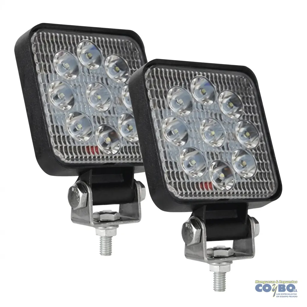 LAMP. CUADRAD. 4" 9 LED BLANCO MV UNIDAD - Imagen 1