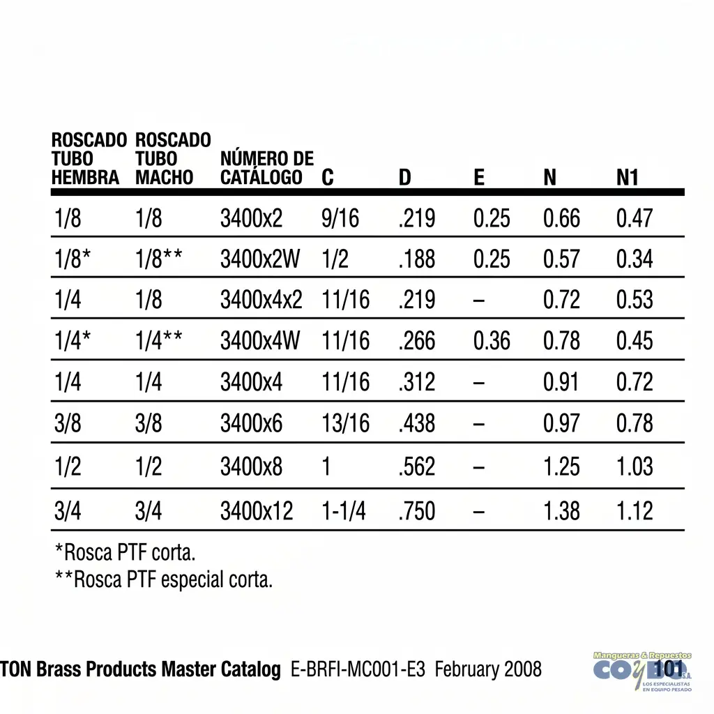 CODO NIPLE 90 H NPT 1/4 A M 1/4 116B - Miniatura 3