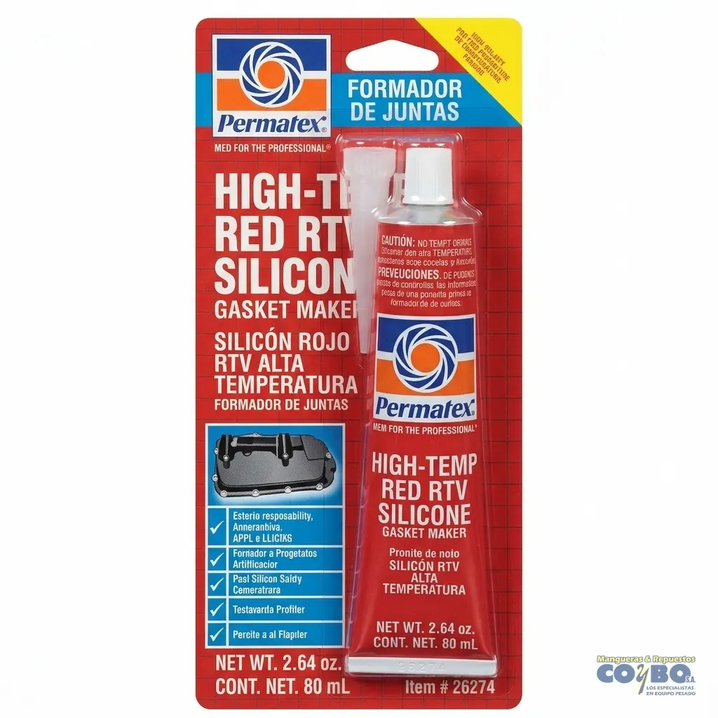 SILICON ROJO 70ML 315GC SELLADO TAPA VAL - Imagen 1
