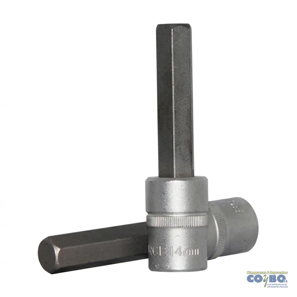 CUBO ALLEN 14MM ESP/ 1/2 LARGO CROMADO - Imagen 1