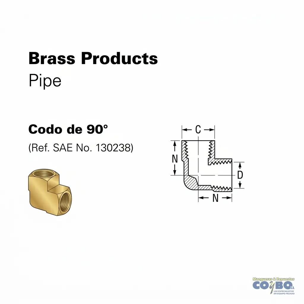 CODO 90 H NPT 3/8 A H NPT 3/8 100B - Miniatura 2