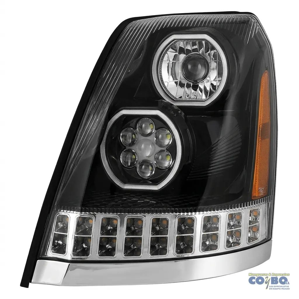 FAROL PRINC VOLVO VNL04-15 NEGRO LH - Imagen 1