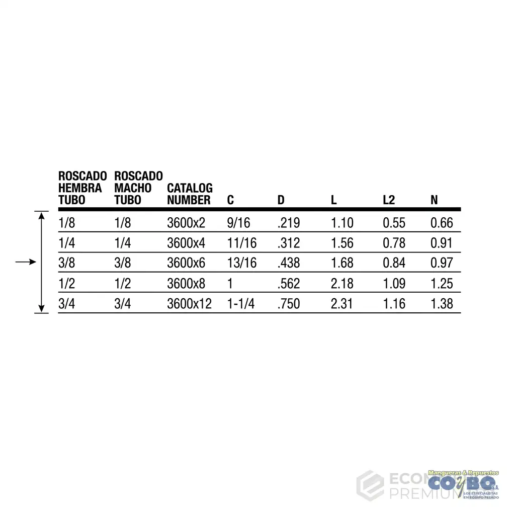 TE HEMBRA NPT 1/8 M NPT 1/8 H - Miniatura 3