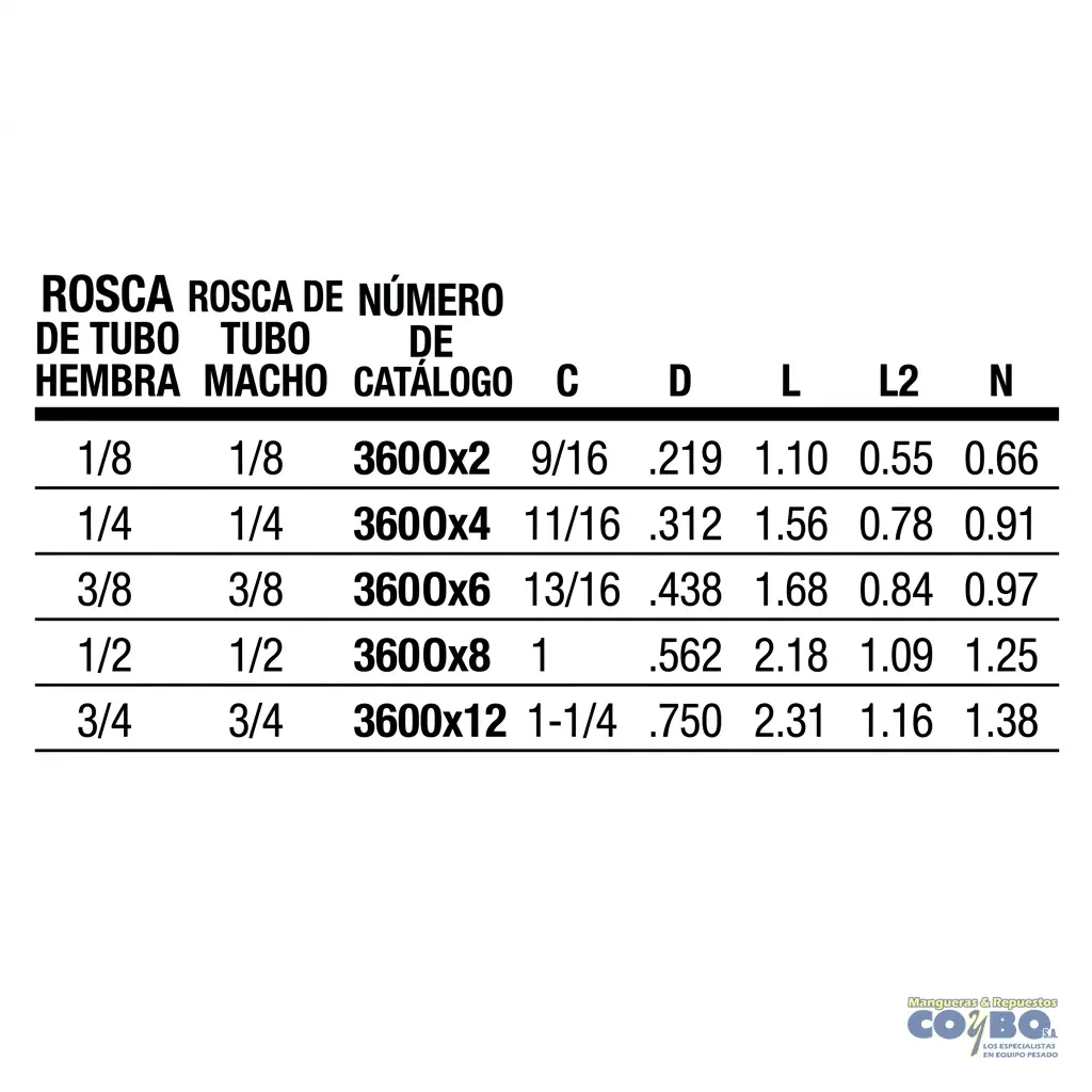 TE HEMBRA NPT 3/8 M NPT 3/8 H - Miniatura 3