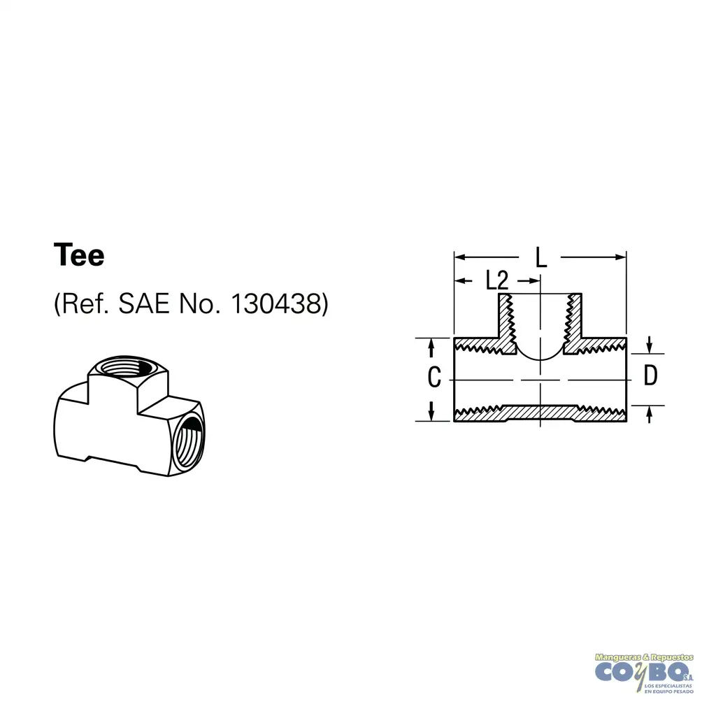 TE H NPT 1/4 H NPT 1/4 M - Miniatura 2