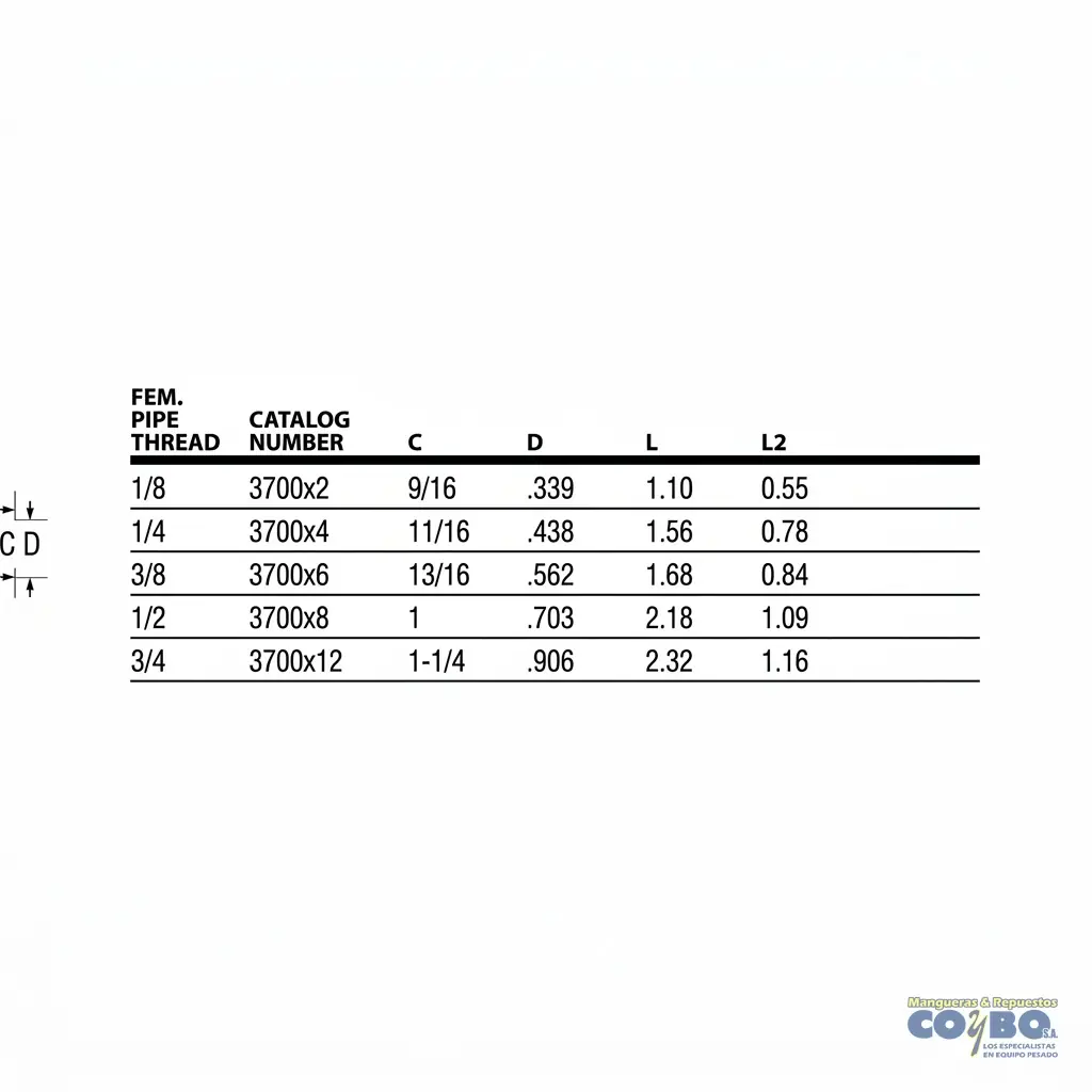 TE H NPT 1/4 H NPT 1/4 M - Miniatura 3