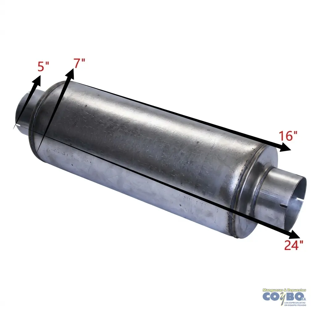 SILENCIADOR CONFITE 5X16X7 ACERO