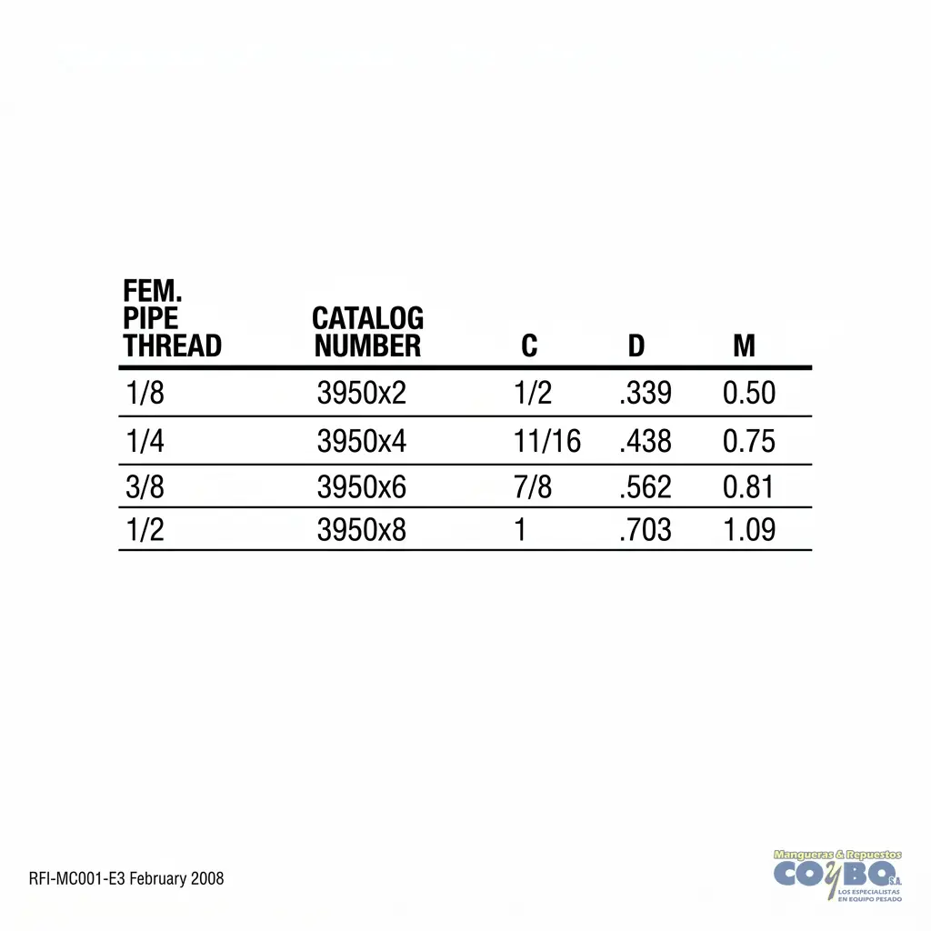 CRUZ H NPT 1/4 BRONCE 102B - Miniatura 3