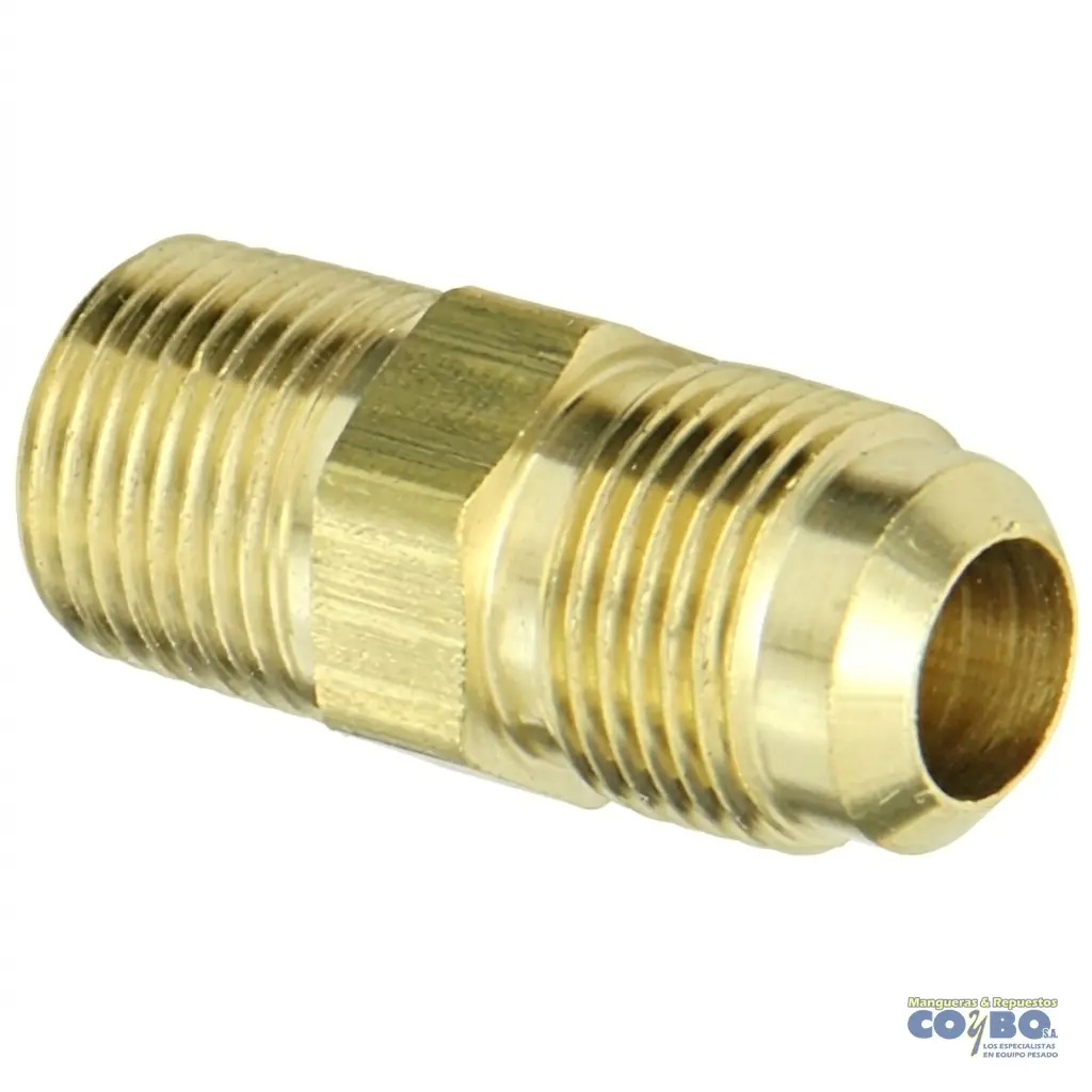 CONECTOR M FLARE 3/8 A M NPT 1/4 48F - Imagen 1