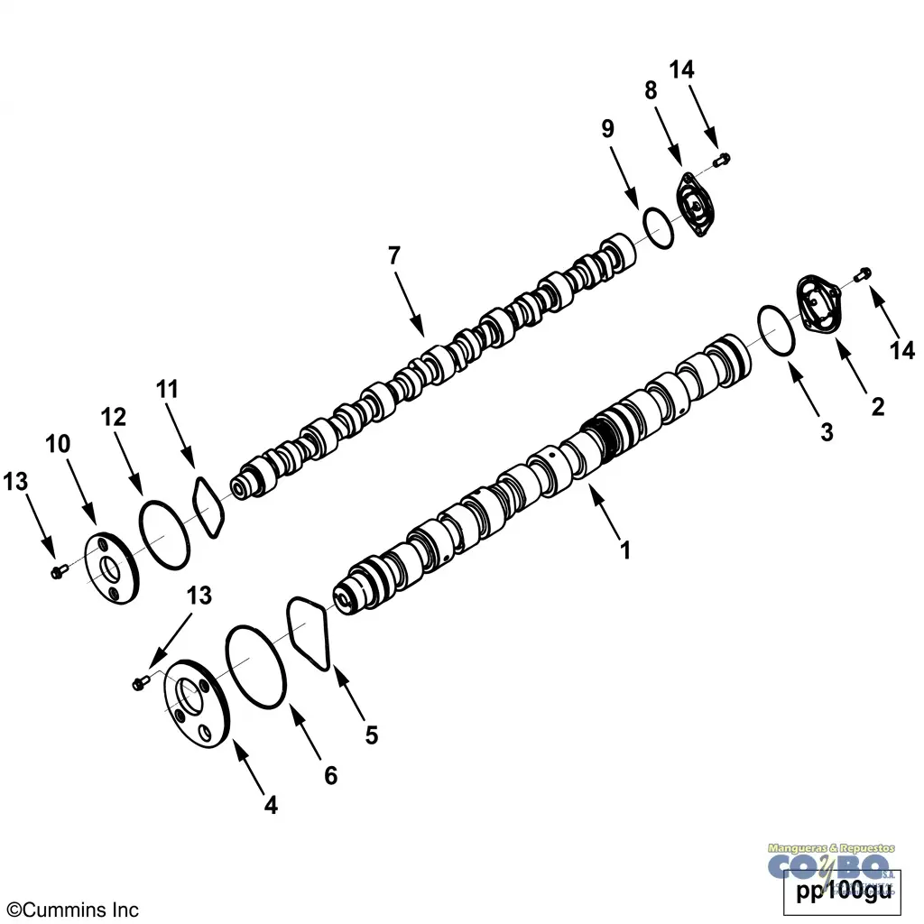 ORING TAPA TRAS ARBOL LEVAS ISX  DERECHO - Miniatura 2