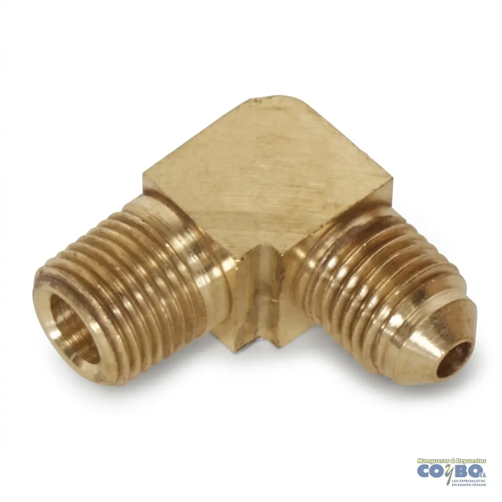 CONECTOR 90 M FLARE 1/4 A M NPT 1/4 49F - Imagen 1