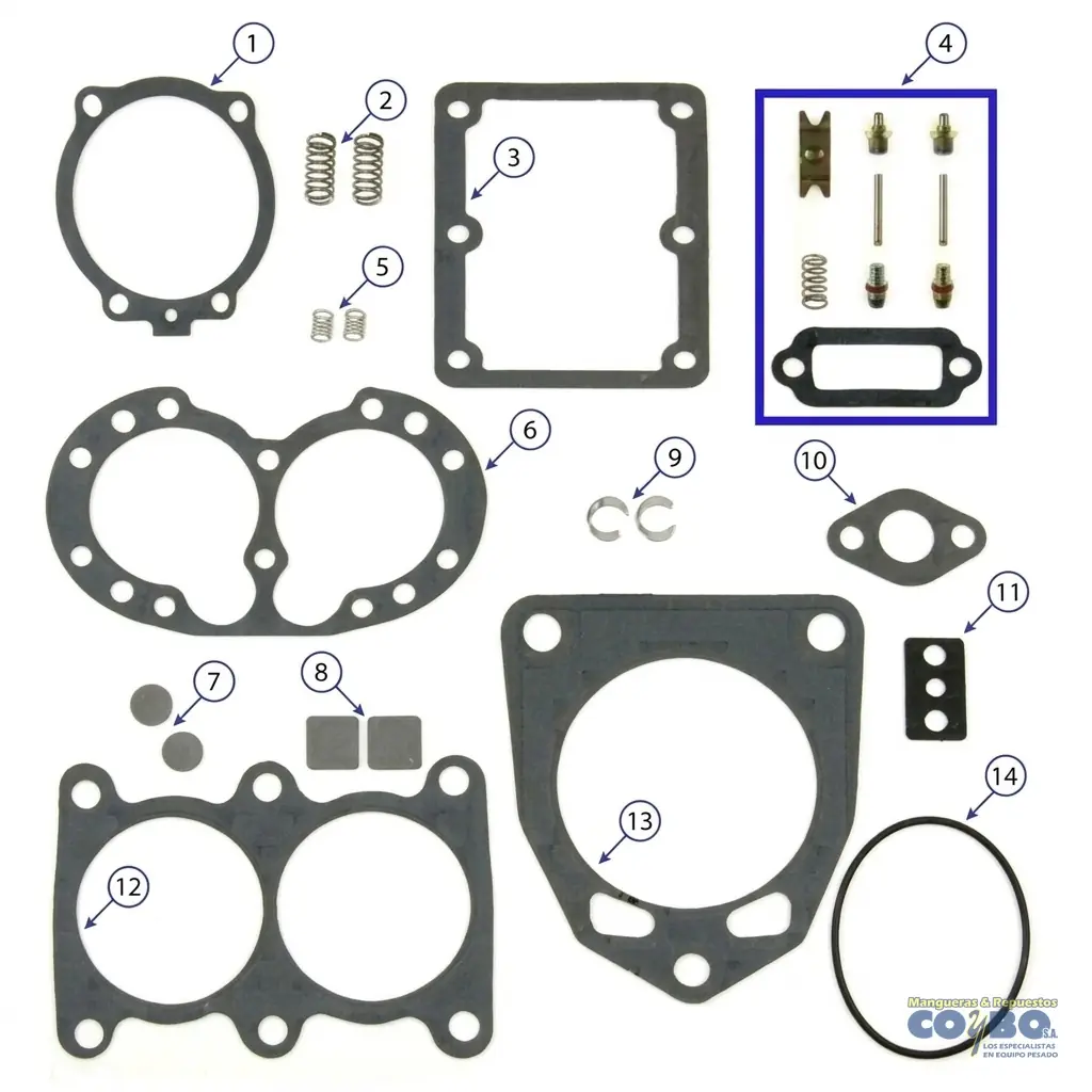 KIT DESCARBONAR COMPRESOR TF501