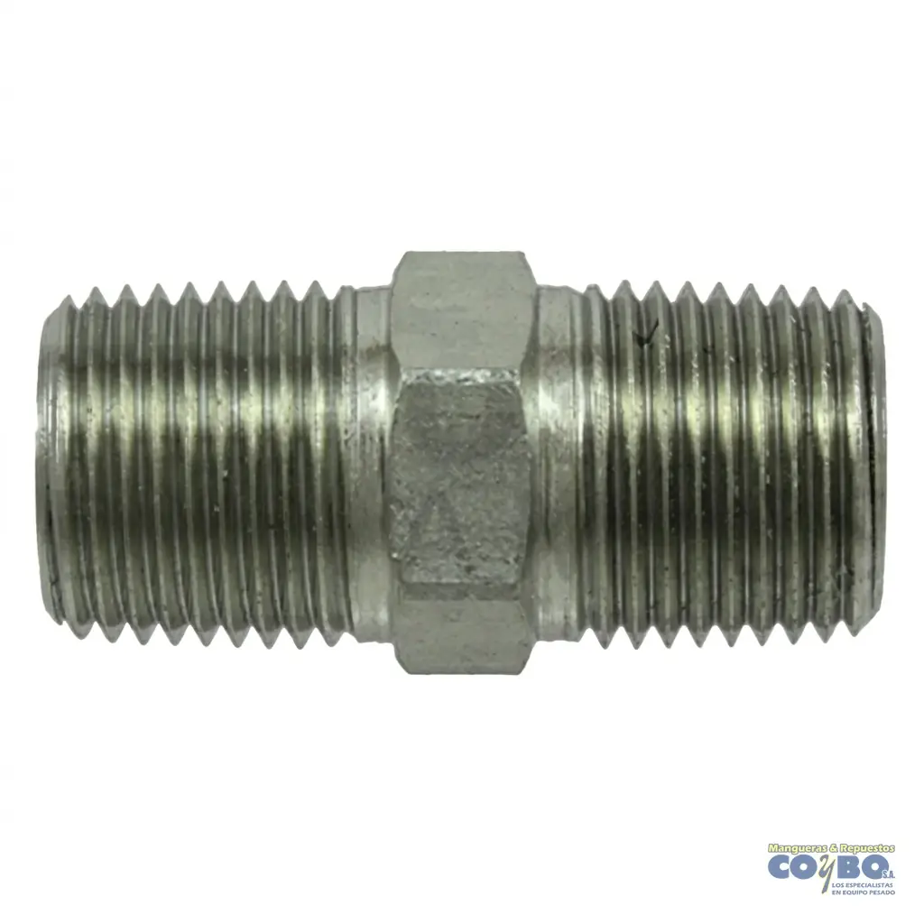 NIPLE C3069 HIERRO HEXAGONAL NPT 1/8 - Imagen 1