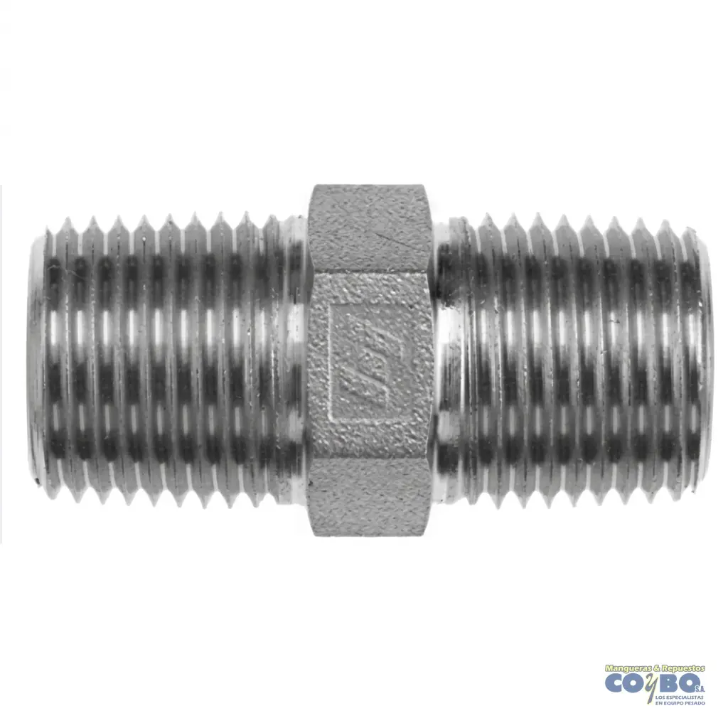 NIPLE C3069 HIERRO HEXAGONAL NPT 1/4 - Imagen 1
