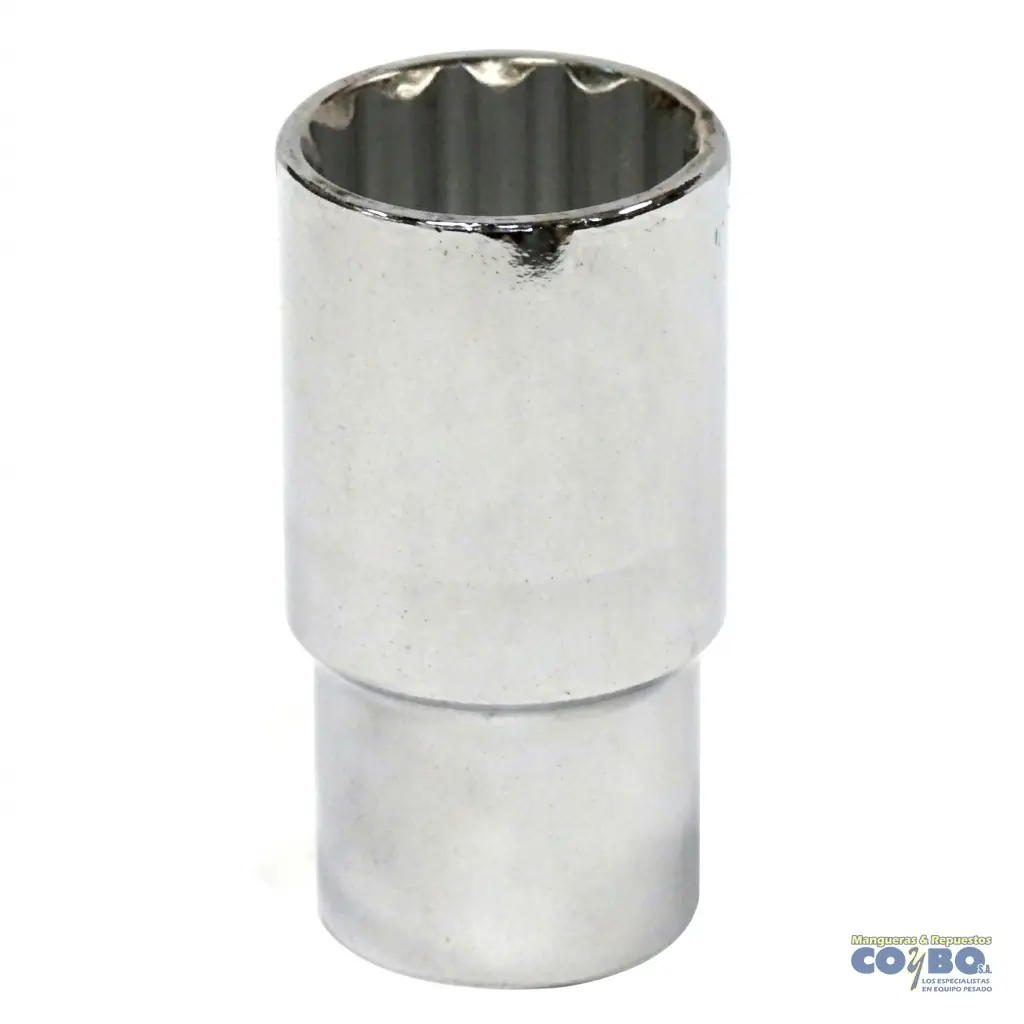 CUBO 16MM ESP 1/2 CORTO CROMADO 12PTOS - Imagen 1
