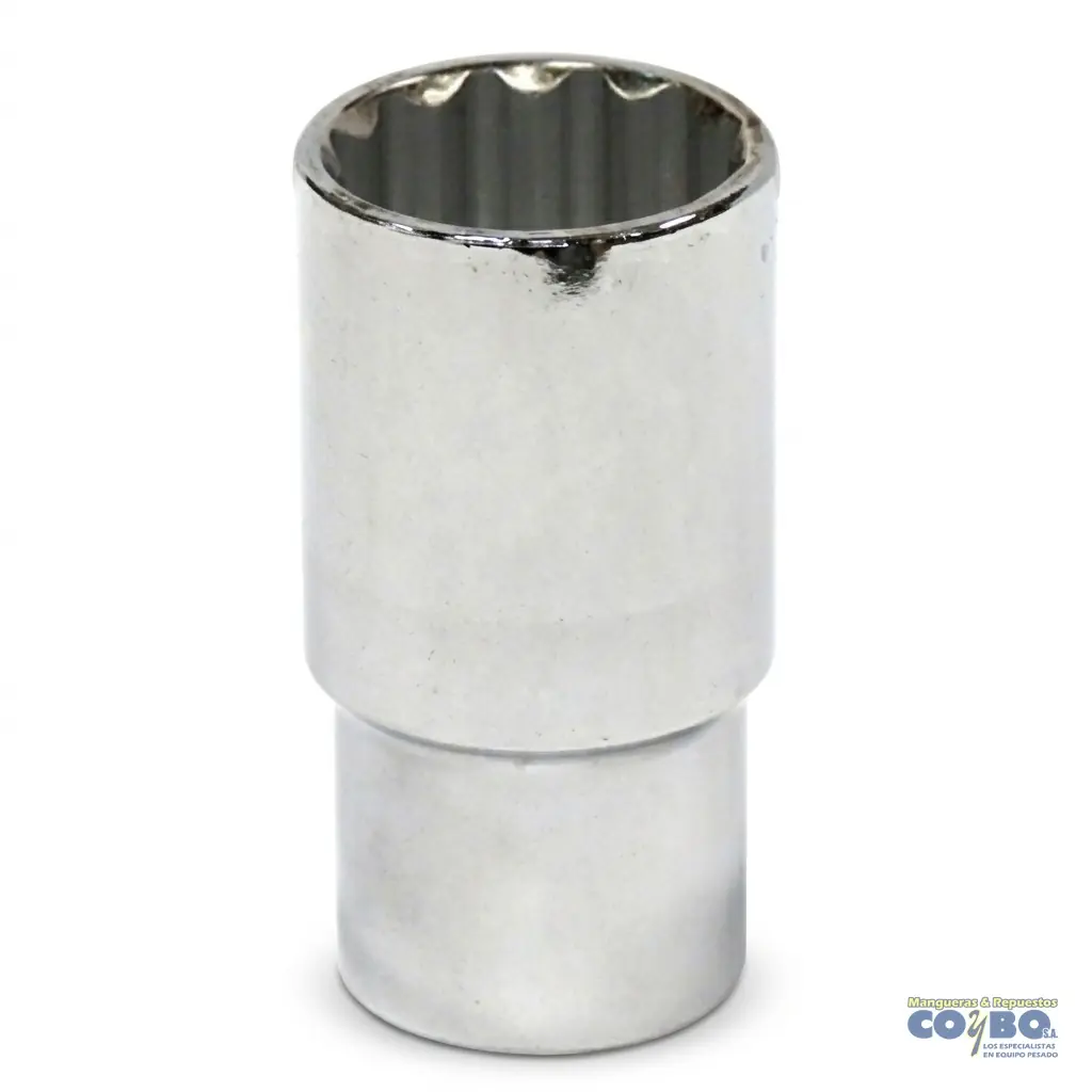 CUBO 17MM ESP 1/2 CORTO CROMADO 12PTOS - Imagen 1