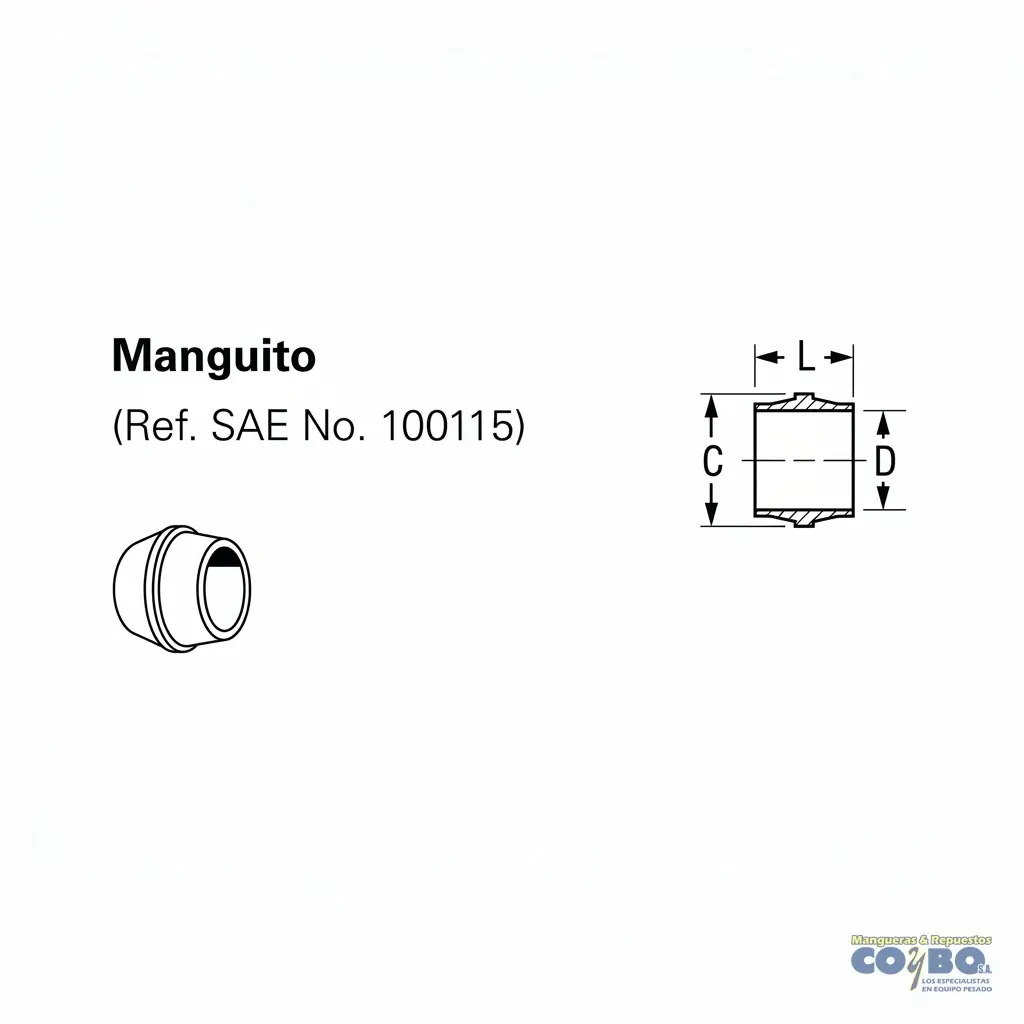 CONO PARA MANGUERA NYLON 3/8 X3 - Miniatura 2