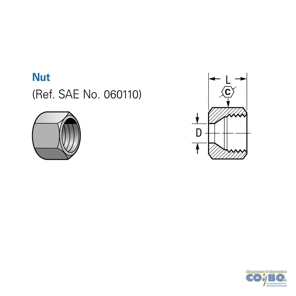TUERCA CORTA PARA TUBO 5/8 - Miniatura 2