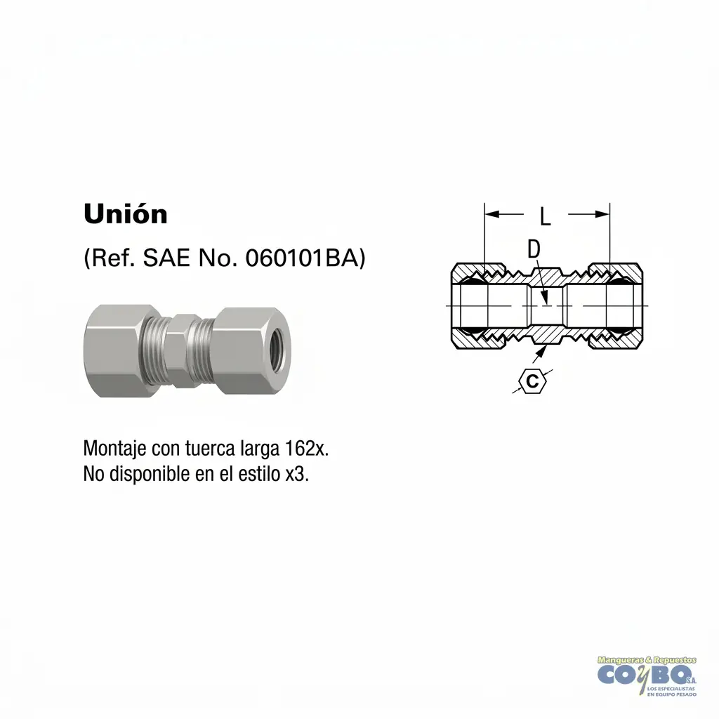 UNION 3/4 TUERCA CORTA COMPRESION - Miniatura 2