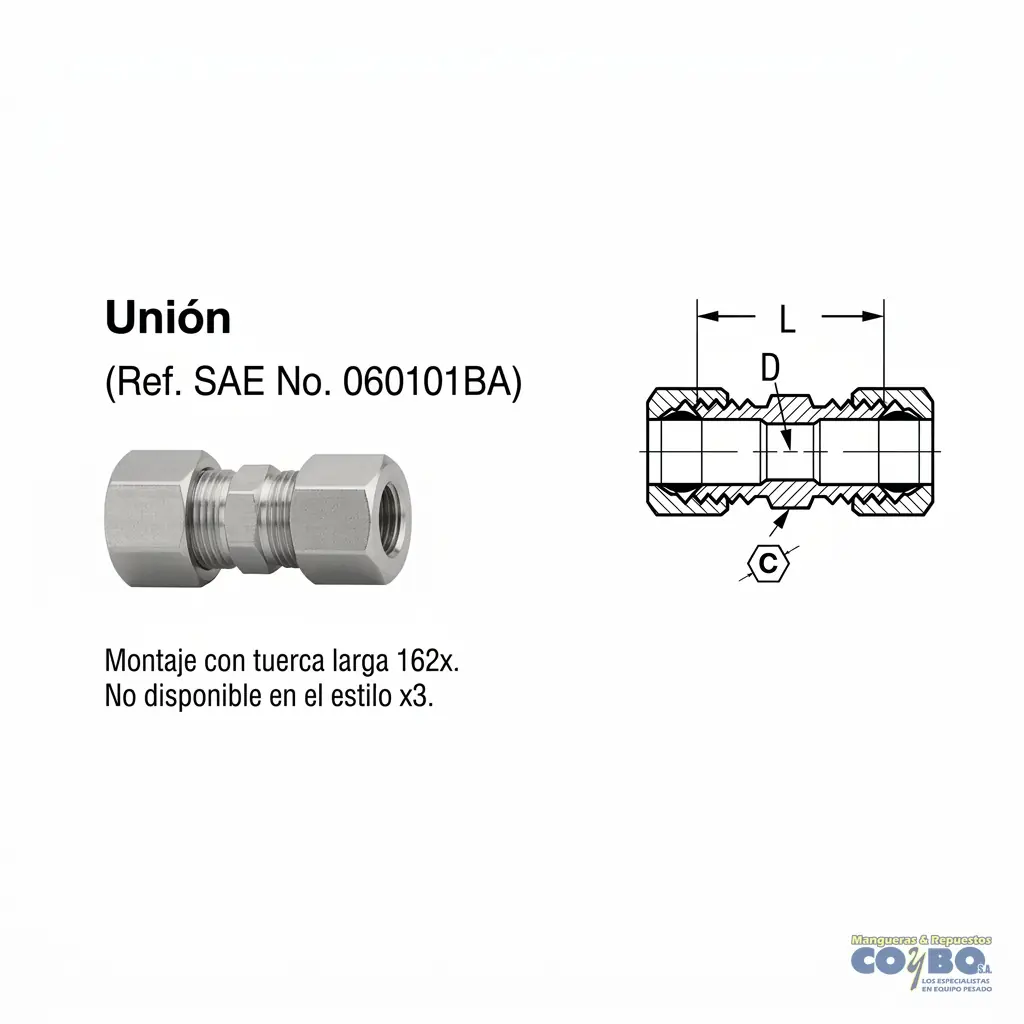 UNION 1/2 TUERCA CORTA COMPRESION - Miniatura 2
