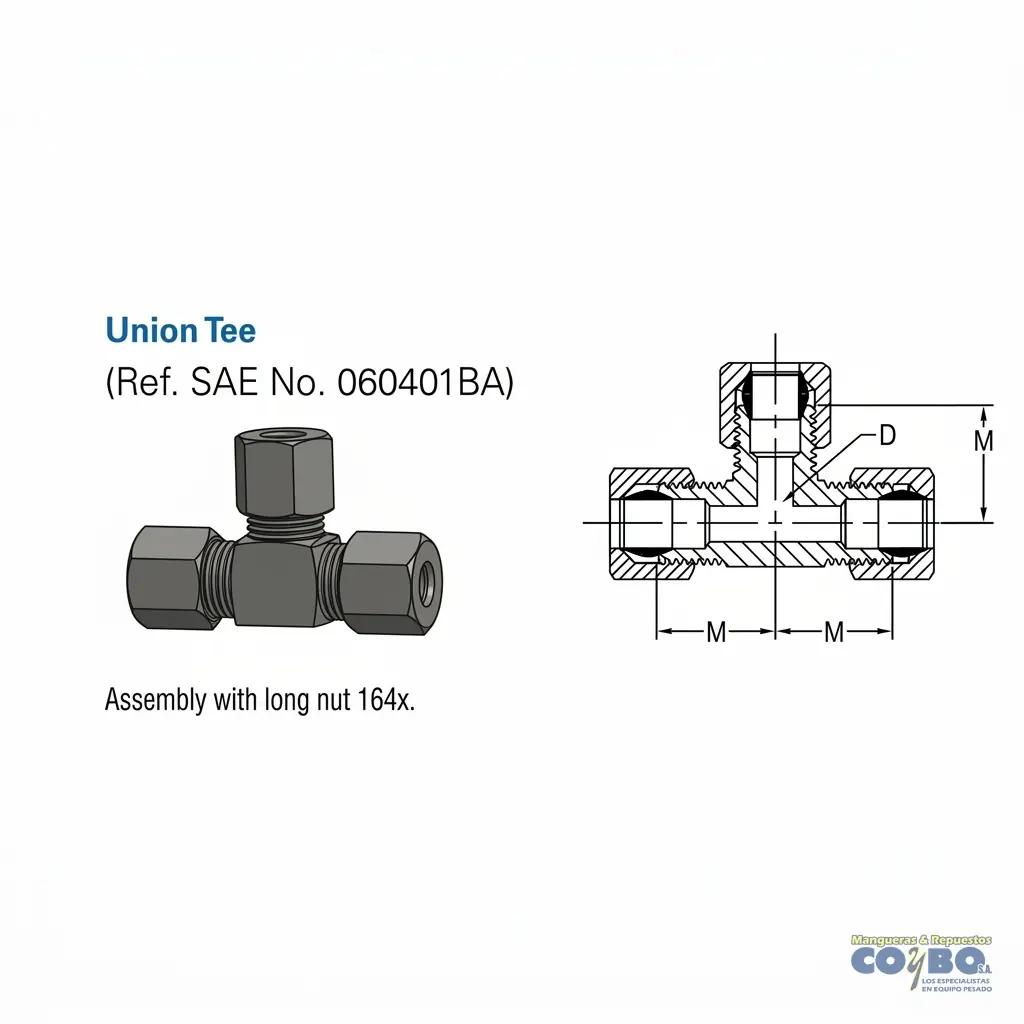 TE 5/16  TUERCA CORTA COMPRESION - Miniatura 2