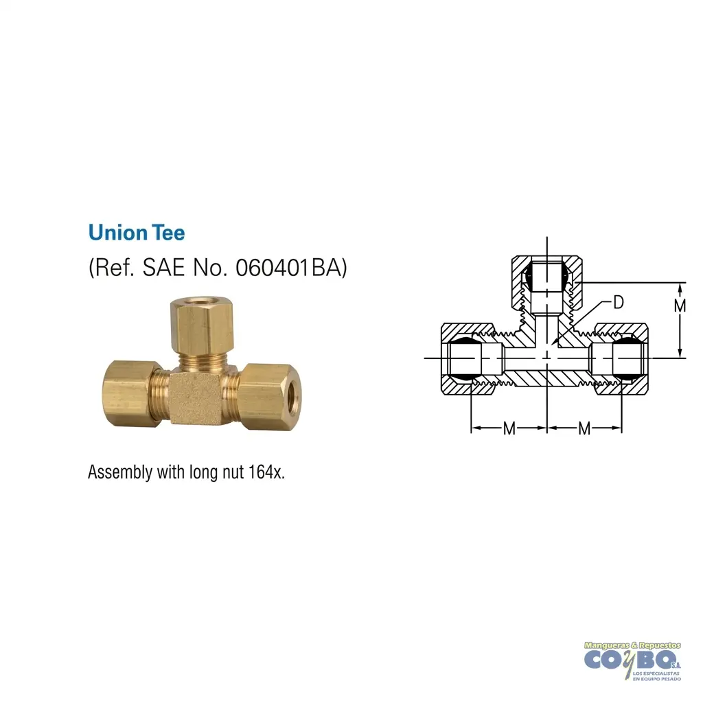 TE 1/2 TUERCA CORTA COMPRESION - Miniatura 2