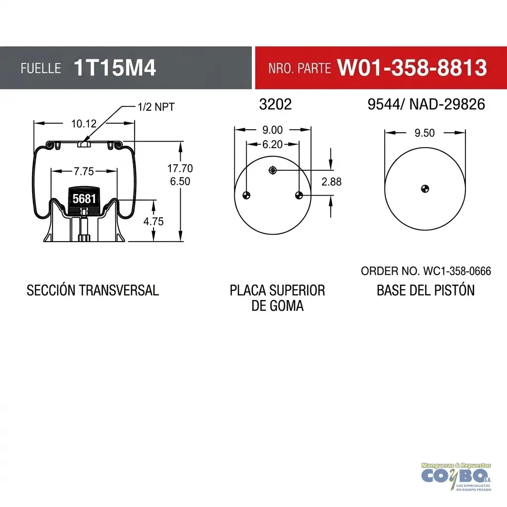 BOLSA SUSPENSION KW T2000 PETERBILT - Miniatura 2