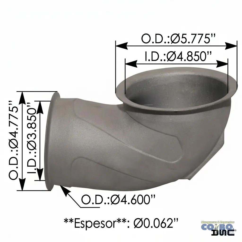CODO ENTRADA ESCAPE MX13 KW-PET